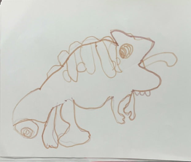 お子さまが描いたカメレオン